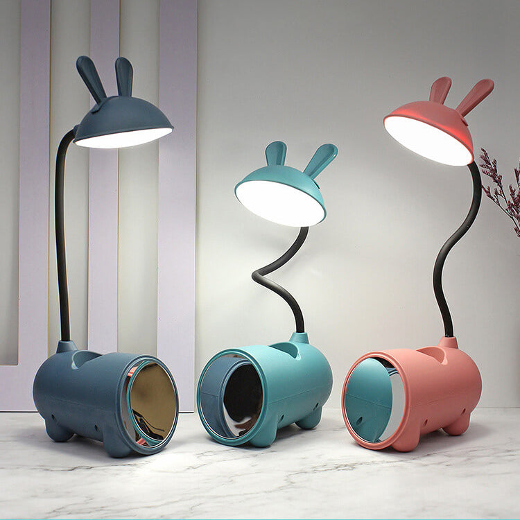 Cartoon Kreativ Rabbit LED Touch USB Pen Holder Desk Lamp