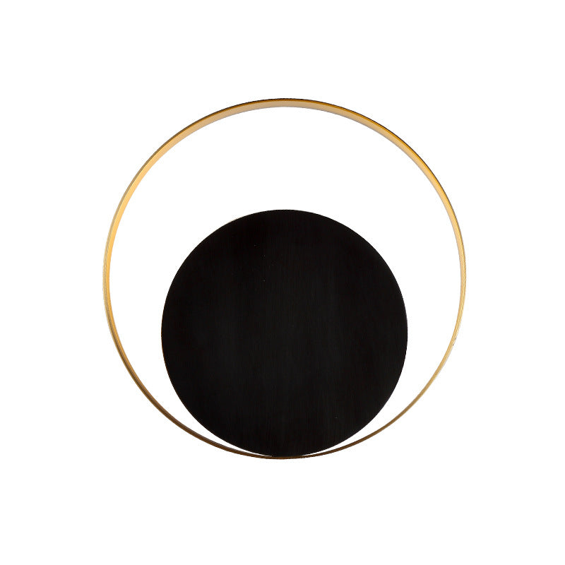 More modern minimalist iron circle ring 1-light wall lights lamp for bedroom