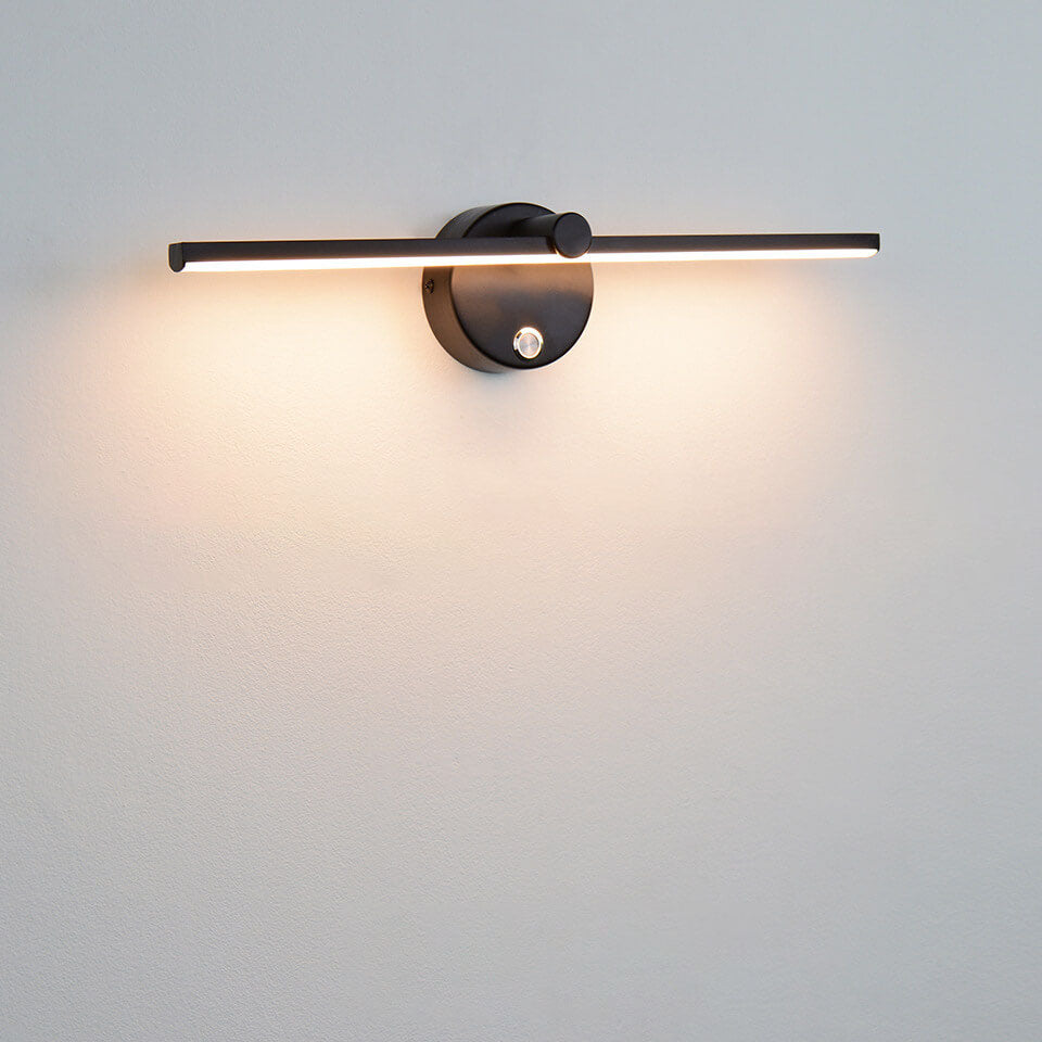 Nordic Minimalist Aluminium Long Strip Switch LED Mirror Wall Light Lamp