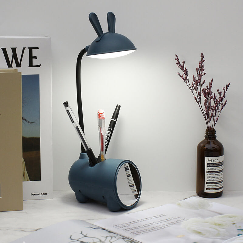 Cartoon Kreativ Rabbit LED Touch USB Pen Holder Desk Lamp