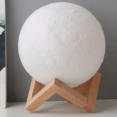 Creative Mini Rechargeable 3D Printed Moon 1-Light LED Table Lamp
