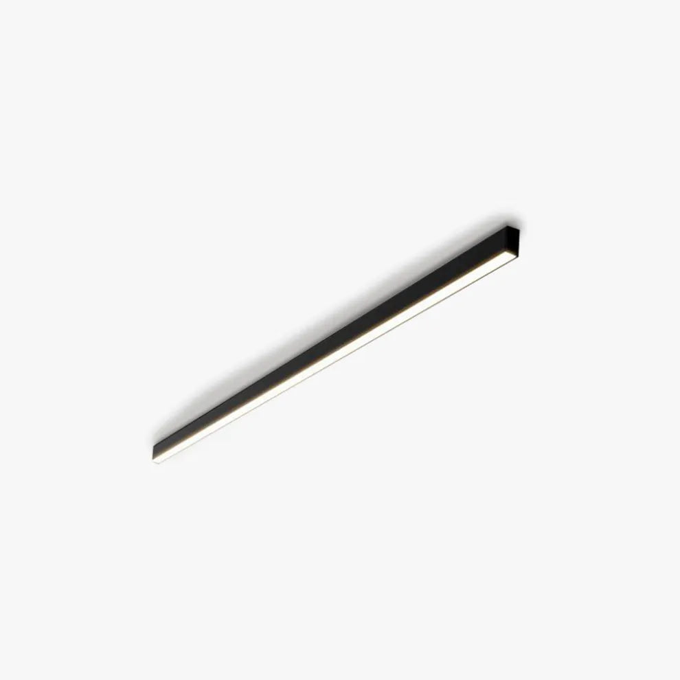 Black metal ceiling lamp LED linear minimalist modern design