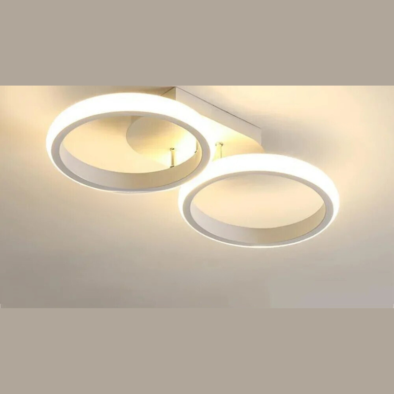 Modern LED Ring Chandelier – Minimalist Ceiling Light for Living Room and Dining Area