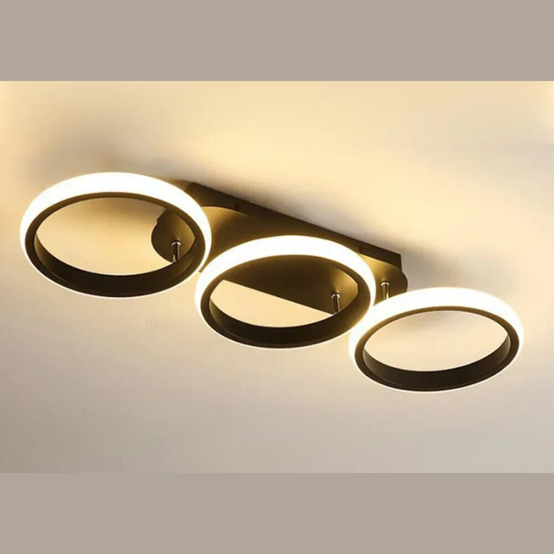 Modern LED Ring Chandelier – Minimalist Ceiling Light for Living Room and Dining Area