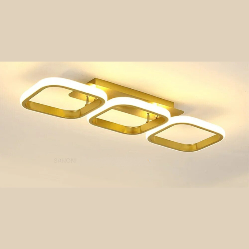Modern LED Ring Chandelier – Minimalist Ceiling Light for Living Room and Dining Area