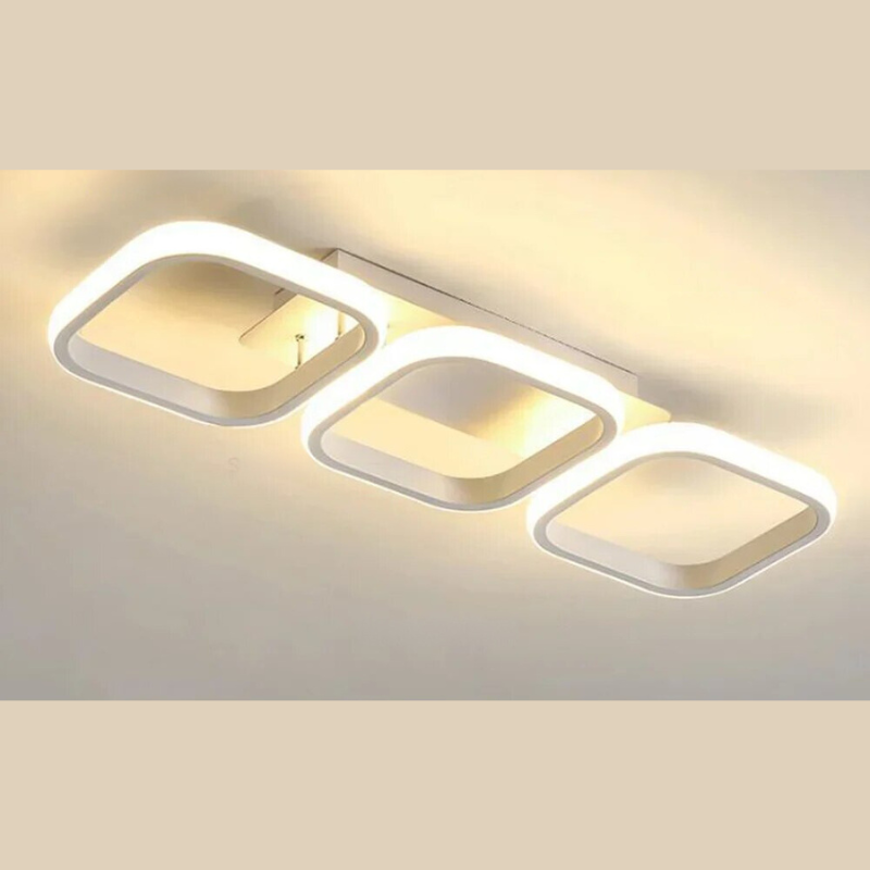 Modern LED Ring Chandelier – Minimalist Ceiling Light for Living Room and Dining Area