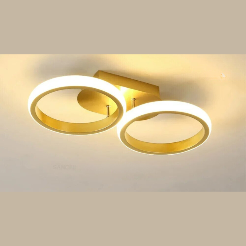 Modern LED Ring Chandelier – Minimalist Ceiling Light for Living Room and Dining Area