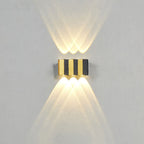 Modern Light Luxury Gold Aluminum Outdoor Waterproof Terrace LED Wall Light Lamp