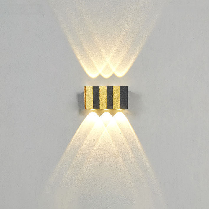 Modern Light Luxury Gold Aluminum Outdoor Waterproof Terrace LED Wall Light Lamp