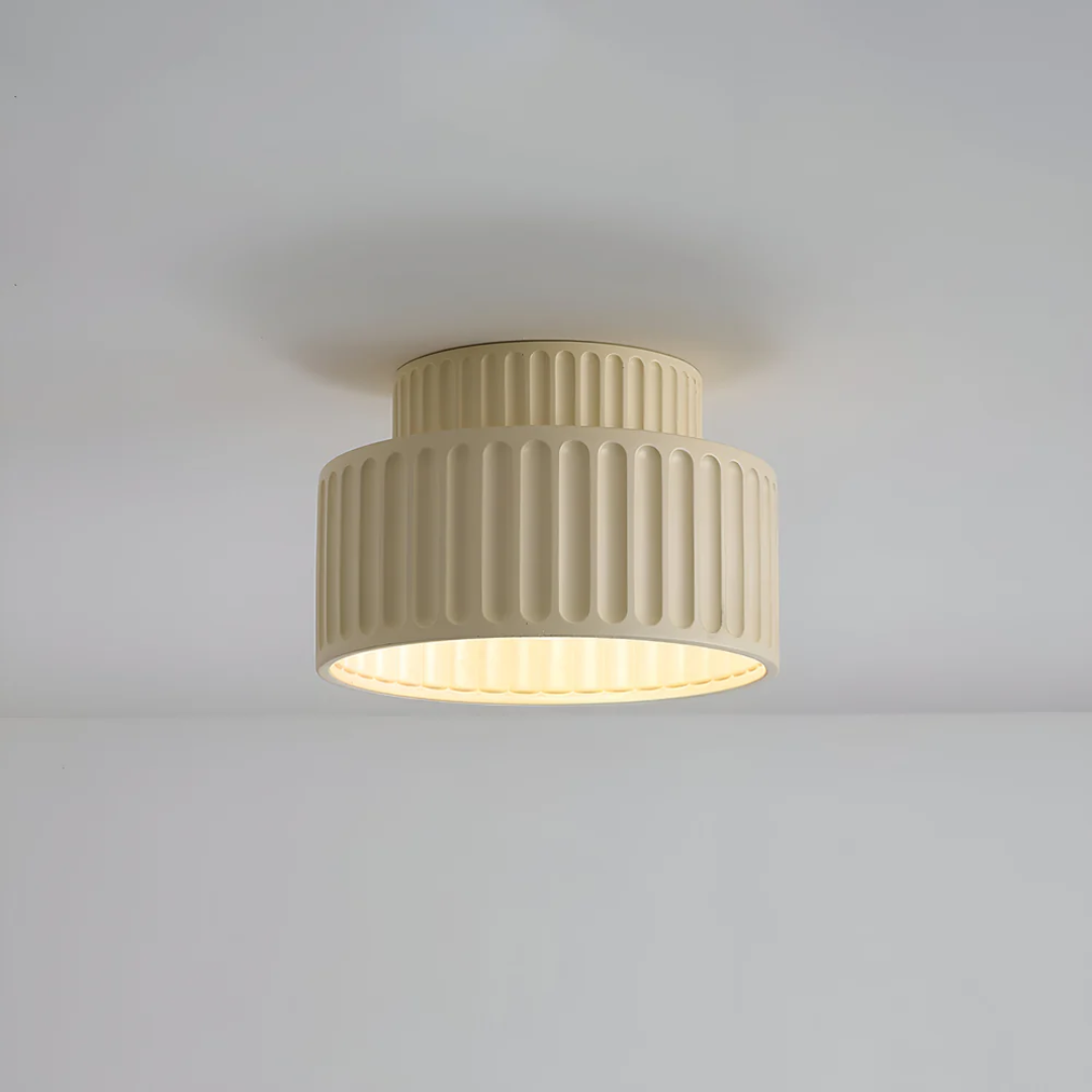 Modern ribbed ceiling lamp