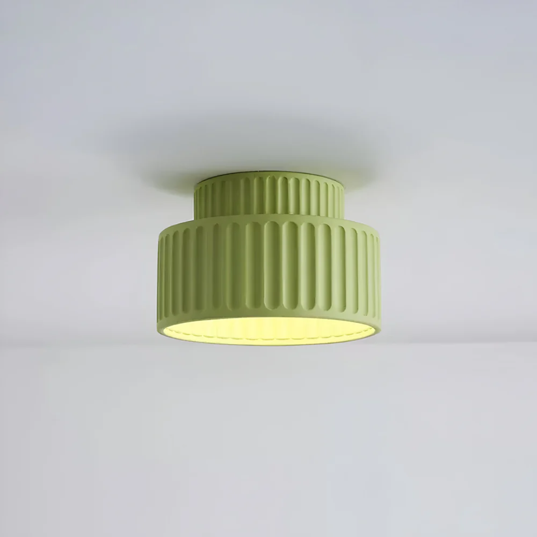 Modern ribbed ceiling lamp