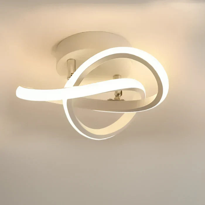 Modern LED ceiling lamp with double ring design - twilight rings