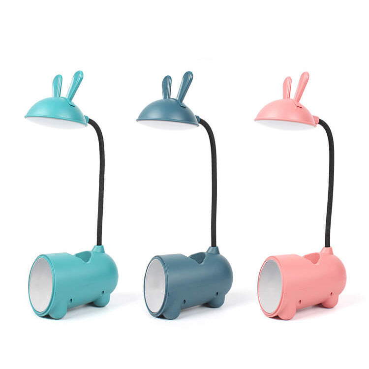 Cartoon Kreativ Rabbit LED Touch USB Pen Holder Desk Lamp