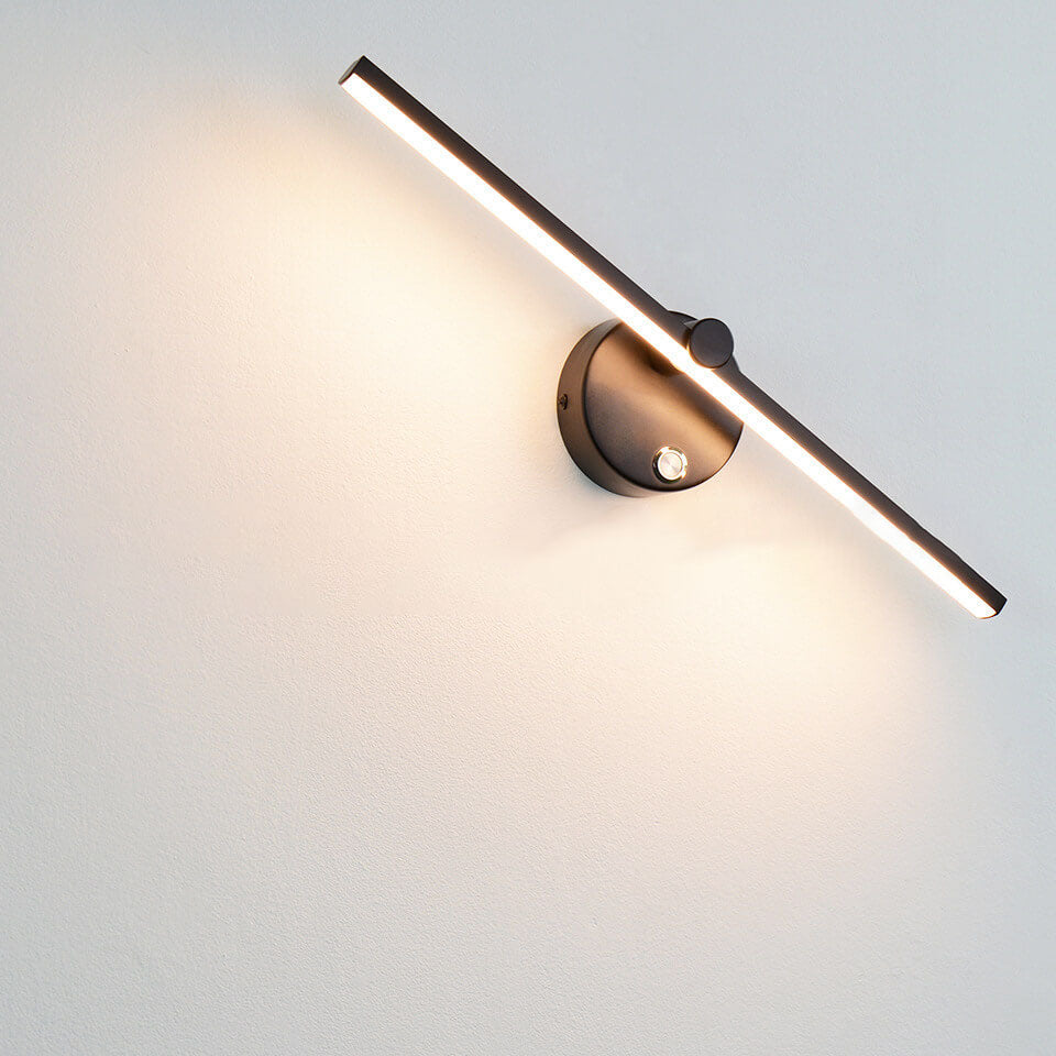 Nordic Minimalist Aluminium Long Strip Switch LED Mirror Wall Light Lamp