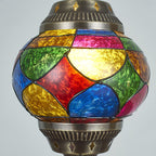 Traditional Tiffany romantic oval iron enamelled 1-light table lamp for the bedroom