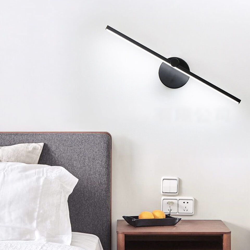 Nordic Minimalist Aluminium Long Strip Switch LED Mirror Wall Light Lamp