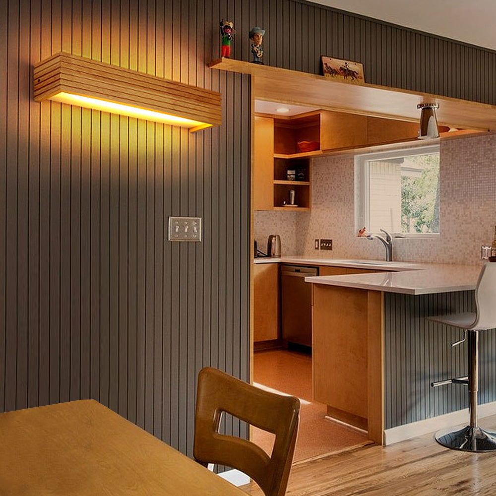 Wood wall lights for bathroom mirrors – Stylish functional lighting for home decor & makeup lighting
