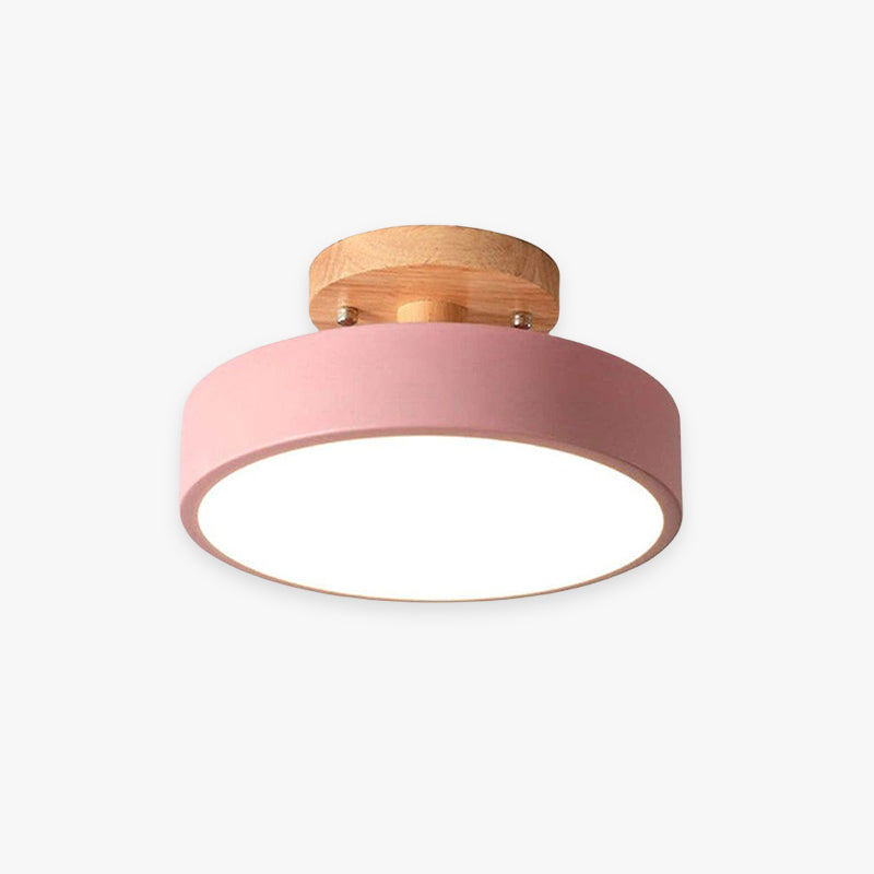 Modern LED ceiling light made of wood – Quinn ceiling lamp for living room, hallway, bedroom, and dining room