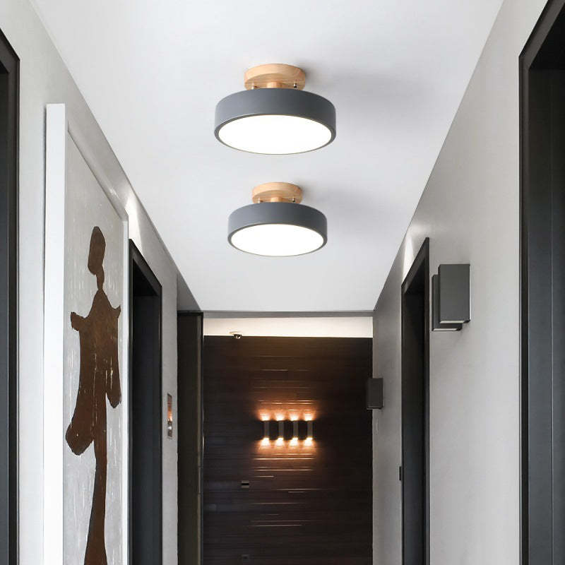 Modern LED ceiling light made of wood – Quinn ceiling lamp for living room, hallway, bedroom, and dining room