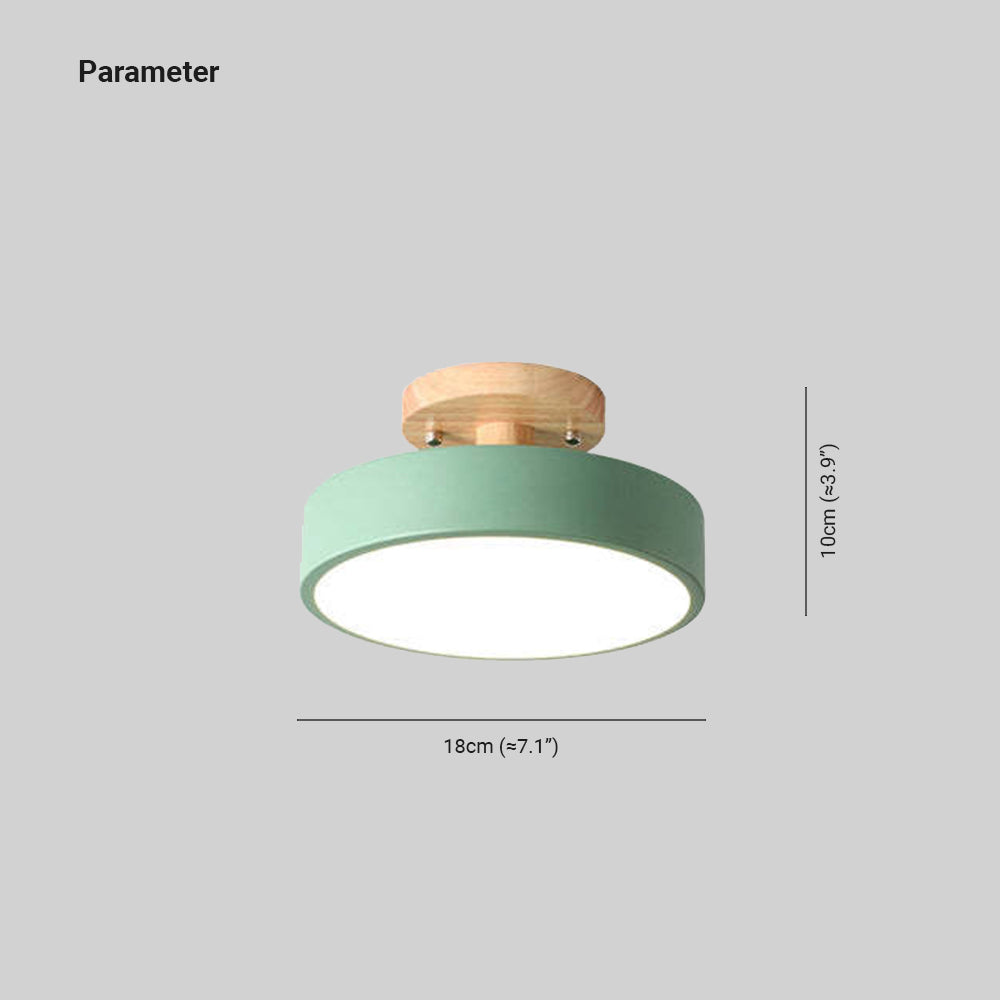 Modern LED ceiling light made of wood – Quinn ceiling lamp for living room, hallway, bedroom, and dining room