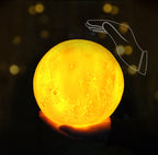 Creative Mini Rechargeable 3D Printed Moon 1-Light LED Table Lamp