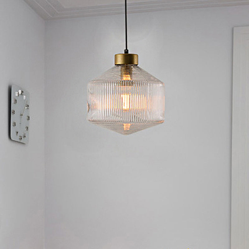 Modern drum chandelier made of glass - Elegant lighting for dining room and living room