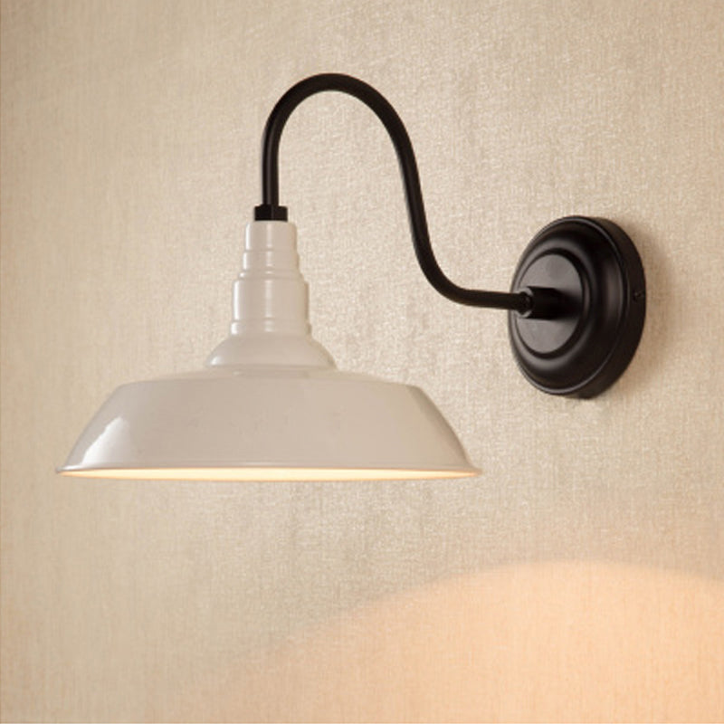 E27 Wall Lighting Industrial Pot Lid-shaped Iron Wall Lamps