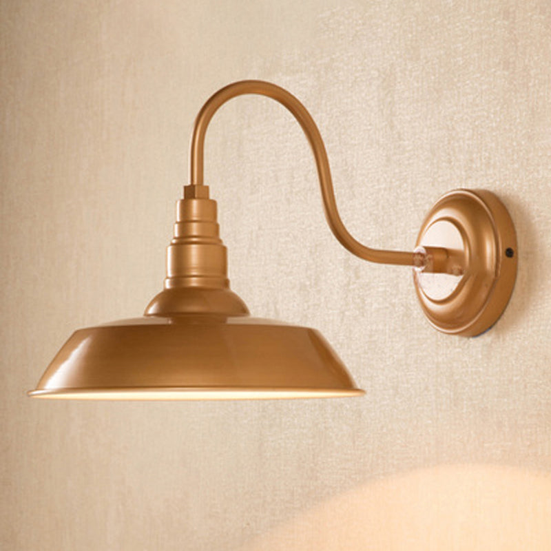 E27 Wall Lighting Industrial Pot Lid-shaped Iron Wall Lamps