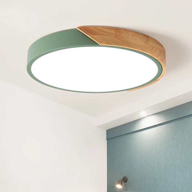 Modern LED ceiling lamp for bedroom - Energy-saving acrylic and metal recessed light, various colors