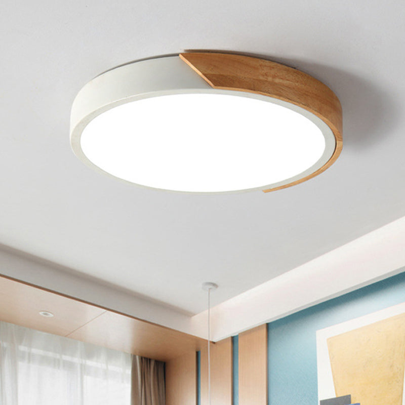 Modern LED ceiling lamp for bedroom - Energy-saving acrylic and metal recessed light, various colors