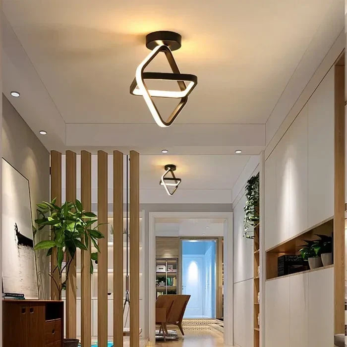 Modern LED ceiling lamp with double ring design - twilight rings