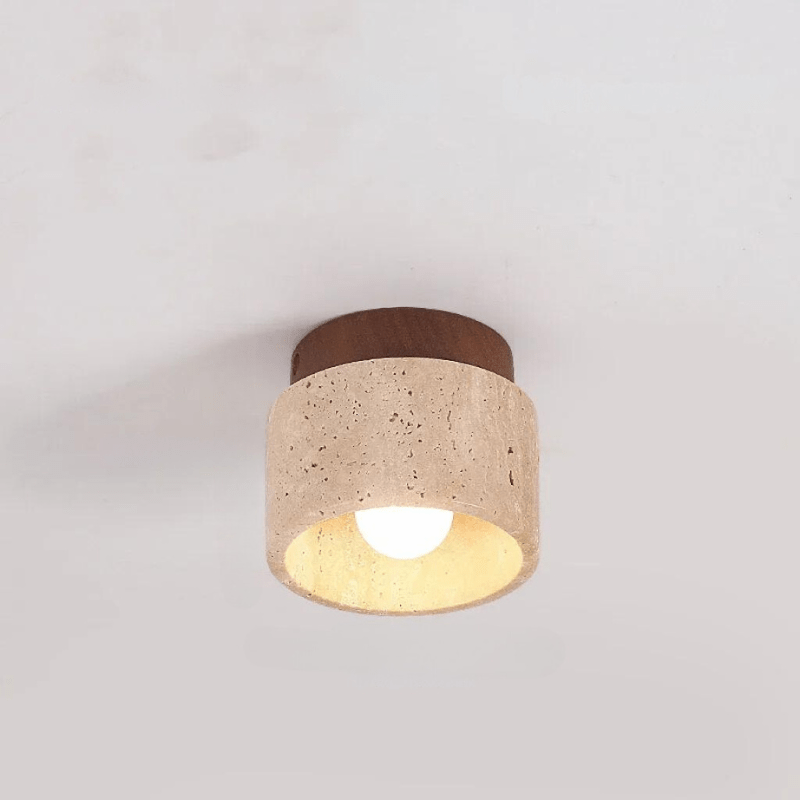 Travertine Ceiling Light - Refined Elegance - Soft Light - Unique Design