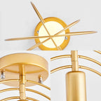 Modern ring-shaped ceiling lamp Gold