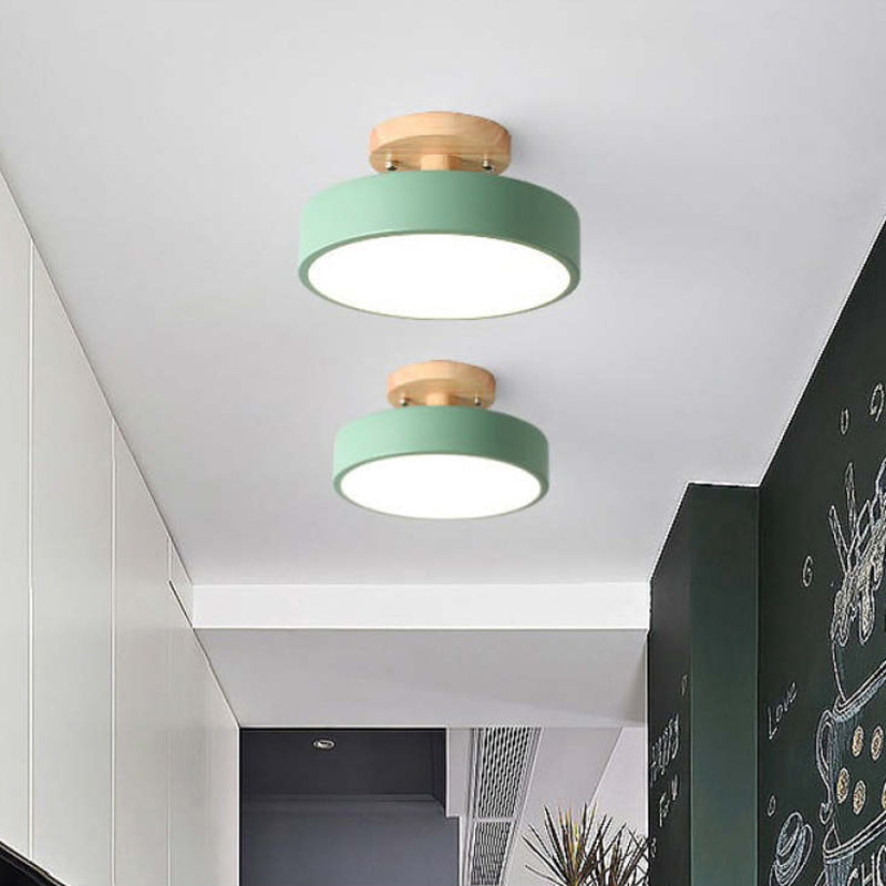 Modern LED ceiling light made of wood – Quinn ceiling lamp for living room, hallway, bedroom, and dining room