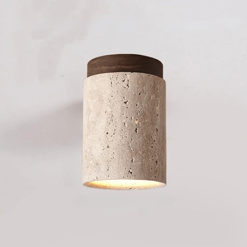 Travertine Ceiling Light - Refined Elegance - Soft Light - Unique Design