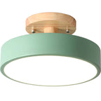Stylish LED ceiling lamp made of wood and acrylic for bedroom, dining room, and living room