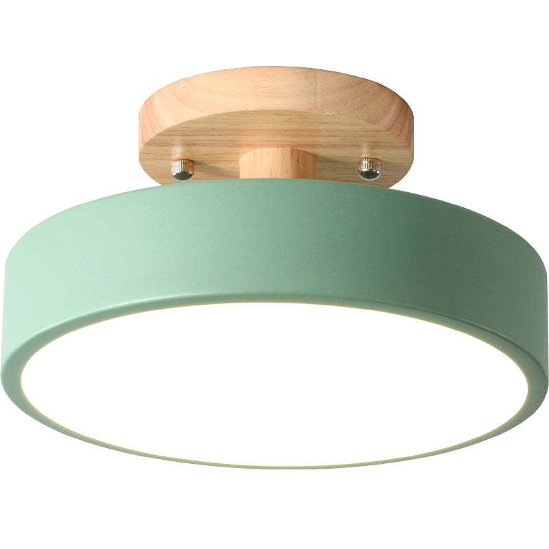 Stylish LED ceiling lamp made of wood and acrylic for bedroom, dining room, and living room