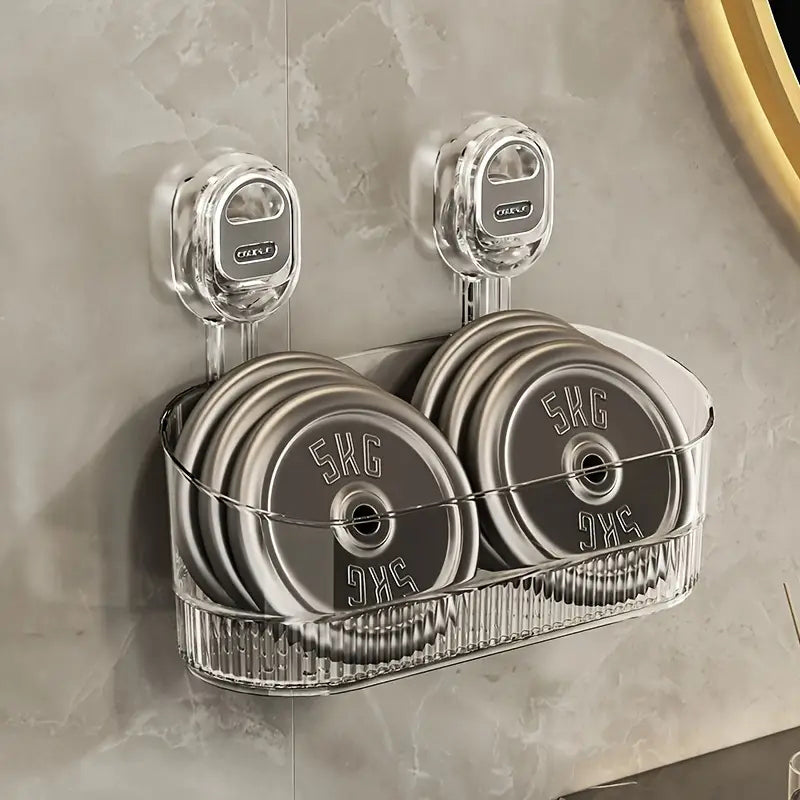 No-Drill Bathroom Suction Cup Storage Box