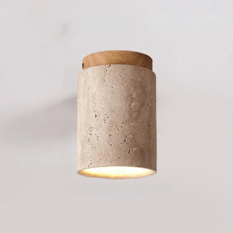 Travertine Ceiling Light - Refined Elegance - Soft Light - Unique Design