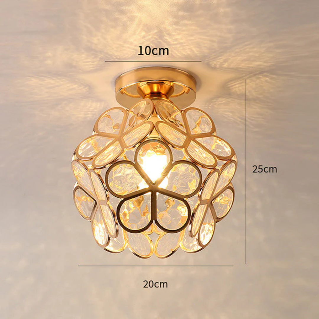 Luxurious Glass Flower Ceiling Lamp