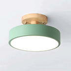 Stylish LED ceiling lamp made of wood and acrylic for bedroom, dining room, and living room