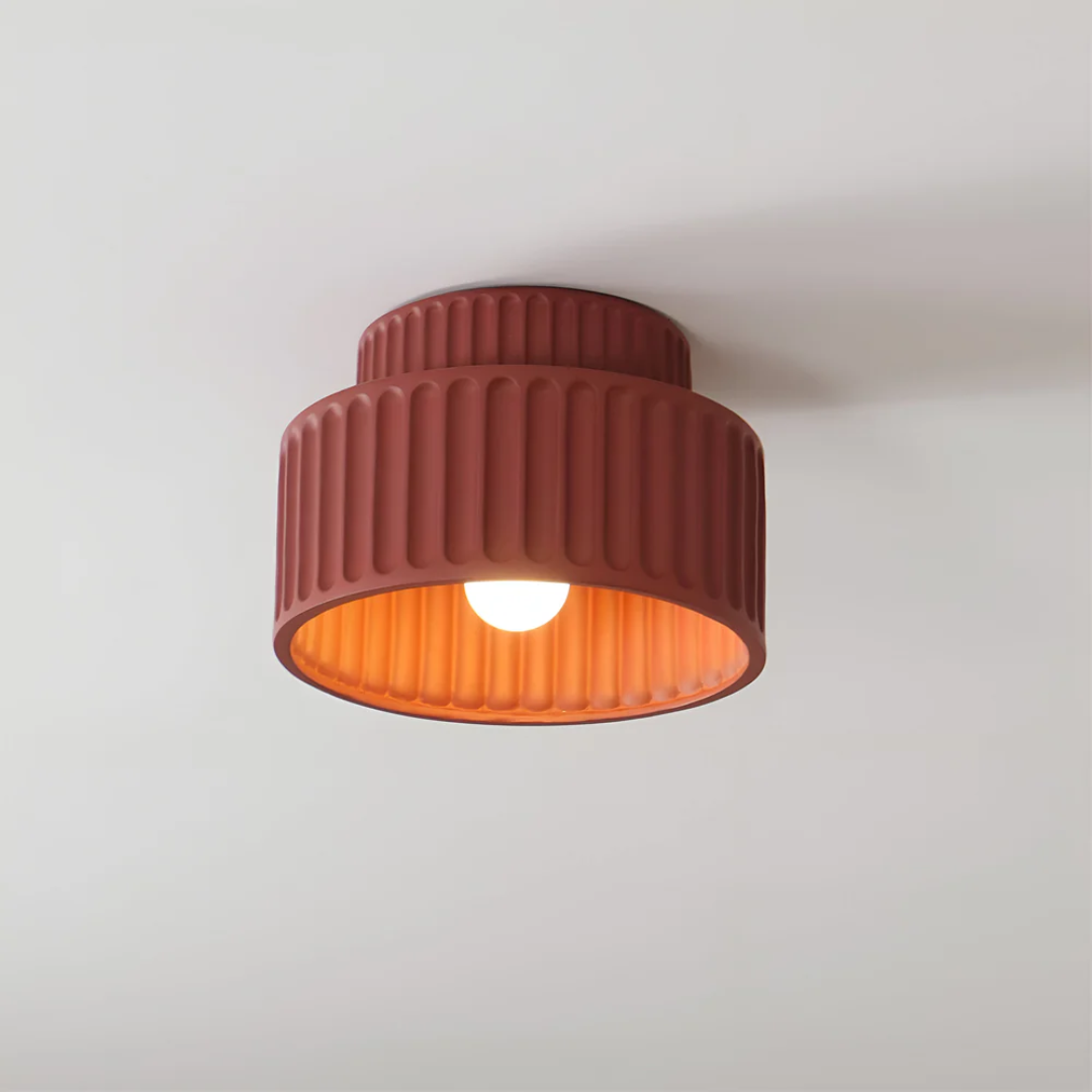 Modern ribbed ceiling lamp