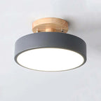 Modern LED ceiling light made of wood – Quinn ceiling lamp for living room, hallway, bedroom, and dining room