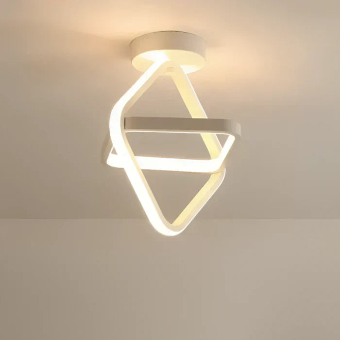 Modern LED ceiling lamp with double ring design - twilight rings