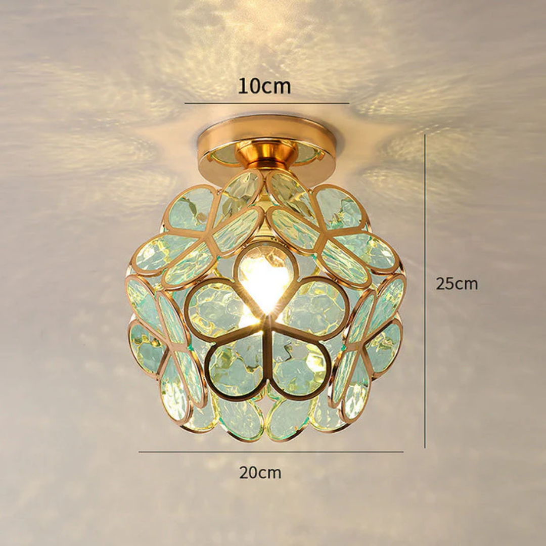 Luxurious Glass Flower Ceiling Lamp