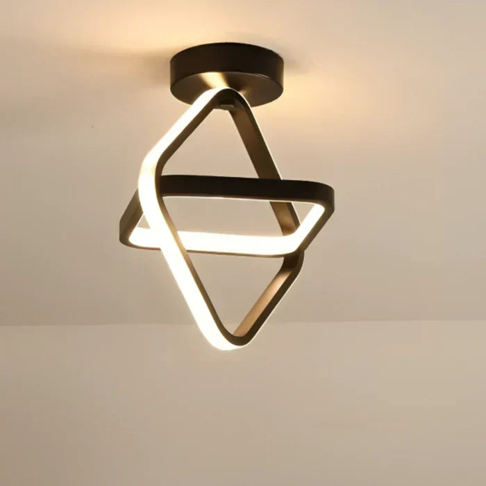 Modern LED ceiling lamp with double ring design - twilight rings