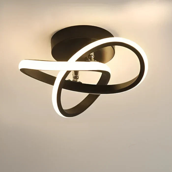 Modern LED ceiling lamp with double ring design - twilight rings