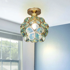 Luxurious Glass Flower Ceiling Lamp