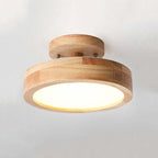 Modern LED ceiling light made of wood – Quinn ceiling lamp for living room, hallway, bedroom, and dining room