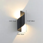 Modern Minimalistic Waterproof Spiral Aluminum Acrylic LED Wall Light for Bedroom